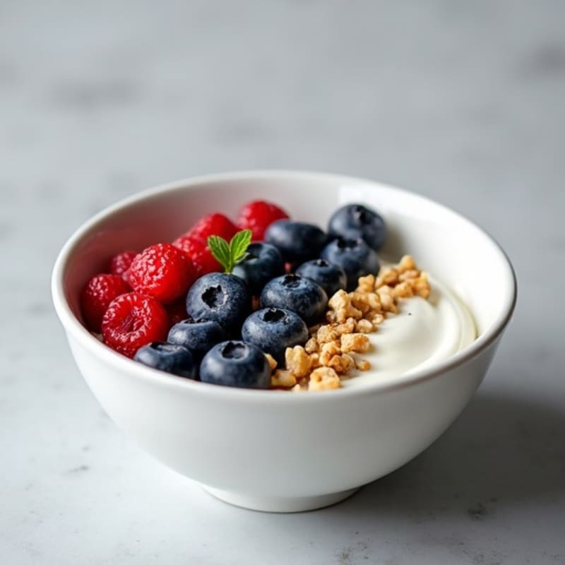 Creamy Greek Yogurt Bowl with Fresh Blueberries and Crunchy Walnuts