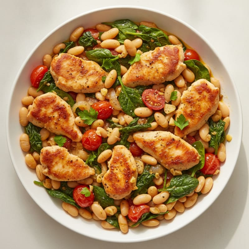 Chicken and Cannellini Bean Skillet