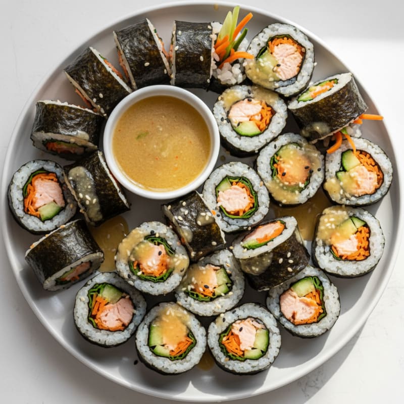 Zesty Fresh Salmon Sushi Rolls