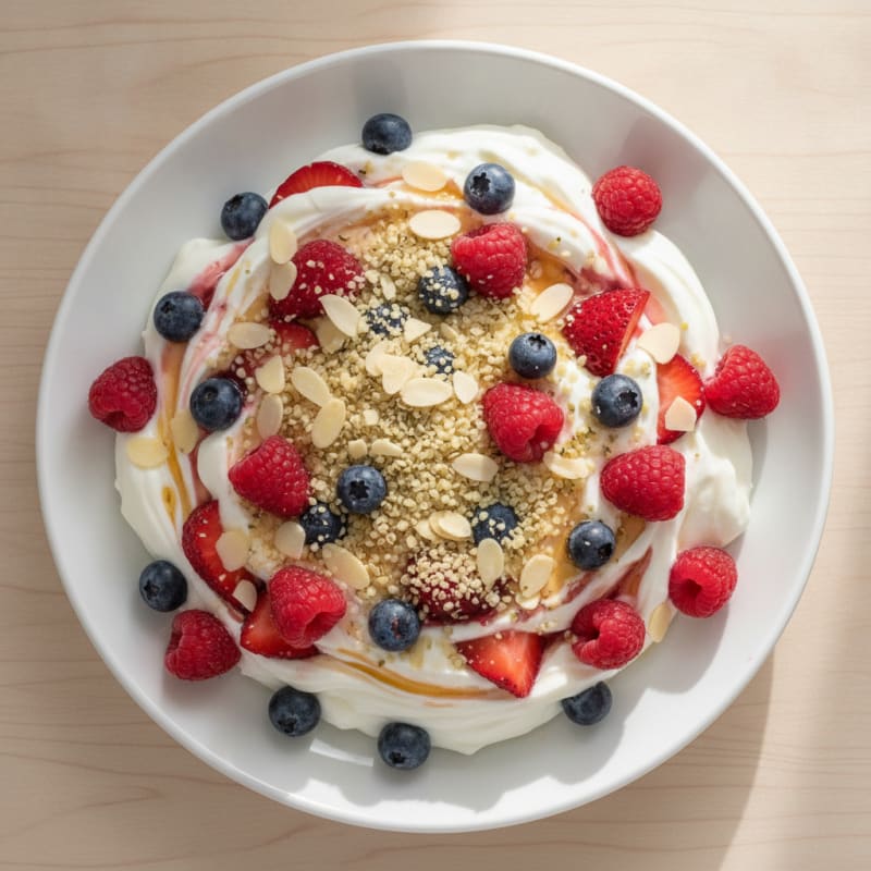 Creamy Greek Yogurt Protein Parfait with Mixed Berries