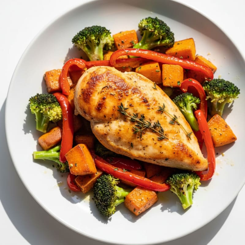 Herb-Roasted Chicken with Roasted Vegetables