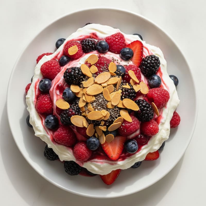 Creamy Greek Yogurt Protein Parfait with Mixed Berries