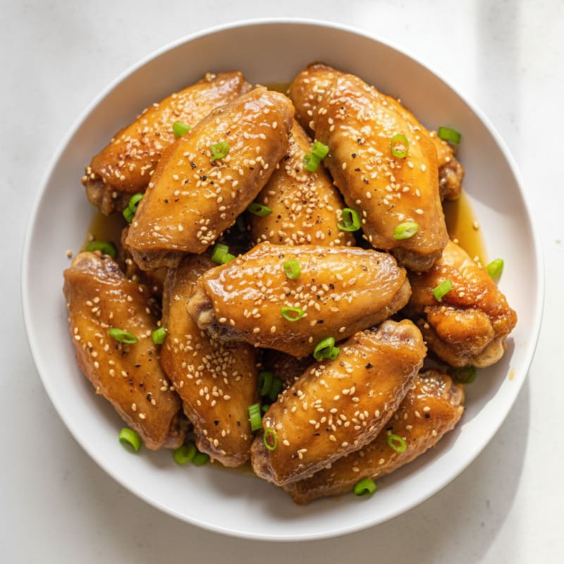Honey-Glazed Chicken Wings with Sesame