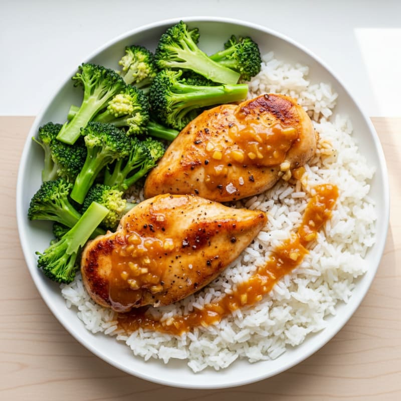 Orange Glazed Chicken with Jasmine Rice