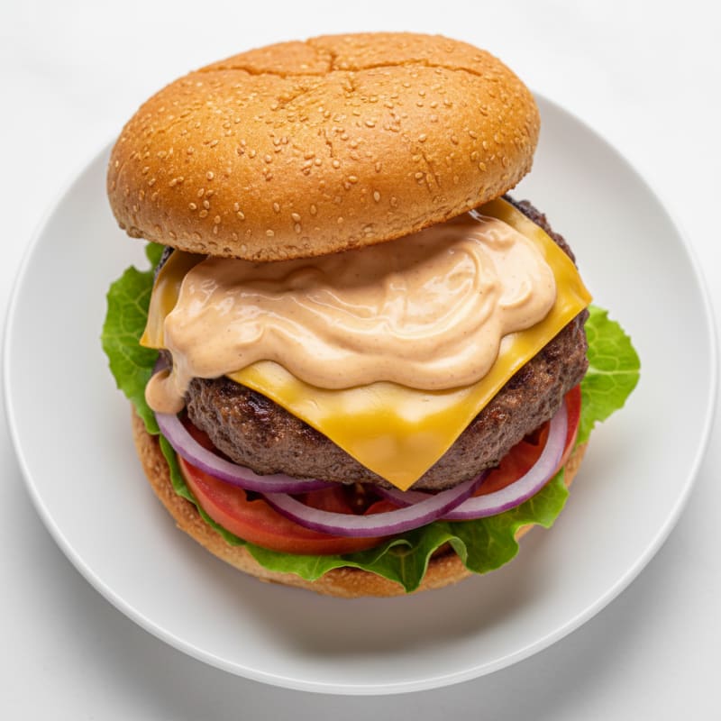 Classic Beef Cheeseburger with Secret Sauce