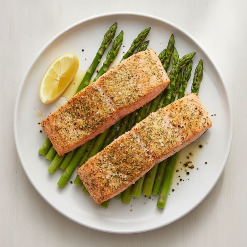 Herb-Roasted Salmon with Asparagus