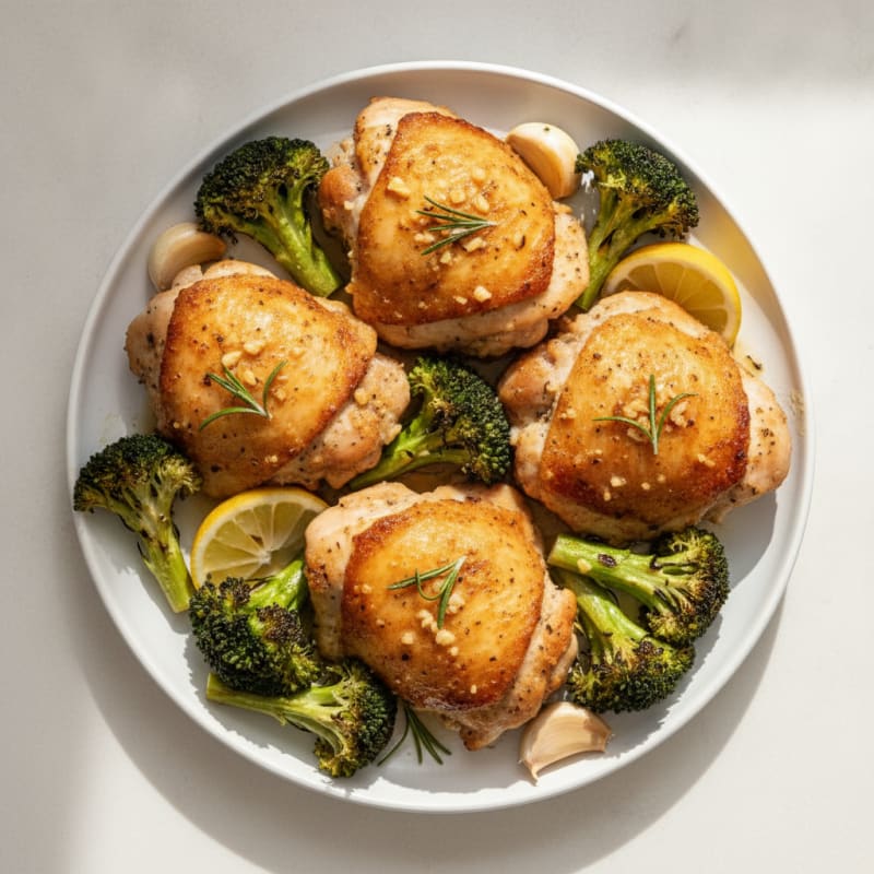 Garlic Herb Roasted Chicken Thighs