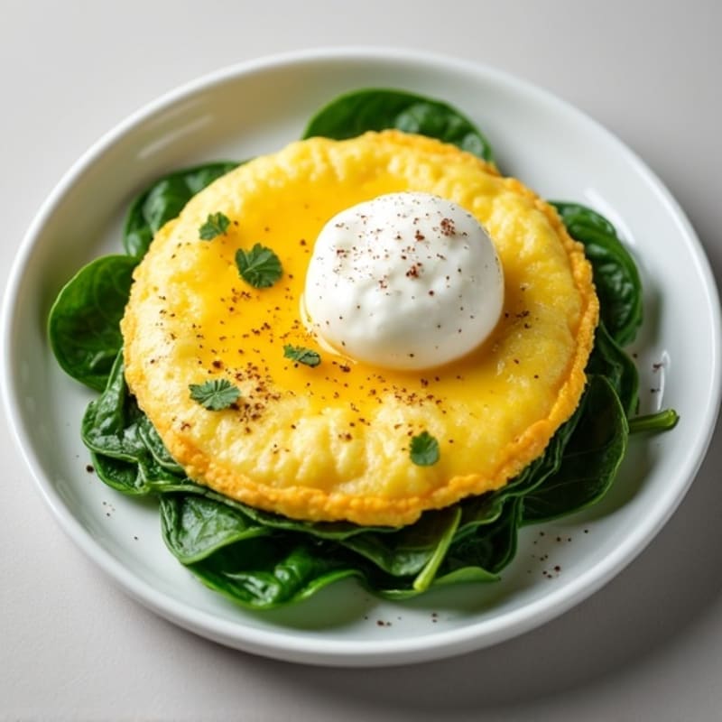 Egg White Omelette with Spinach and Cottage Cheese