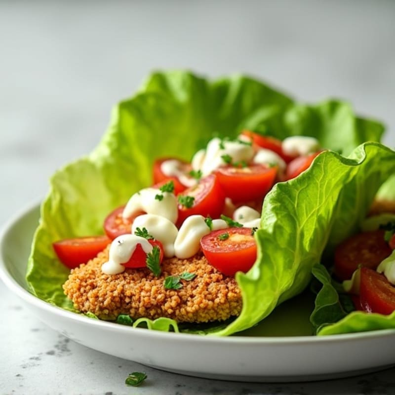 Crispy Chicken Caesar Lettuce Wraps