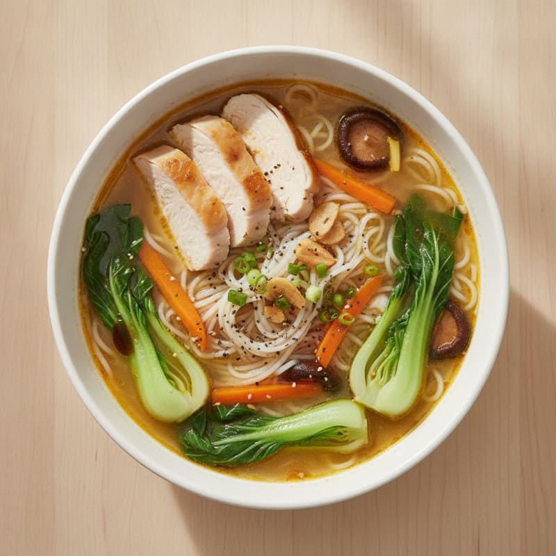 Chicken and Rice Noodle Soup