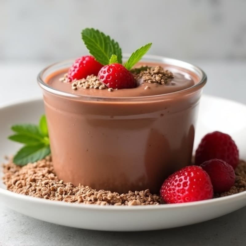Silky Chocolate Protein Pudding with Greek Yogurt