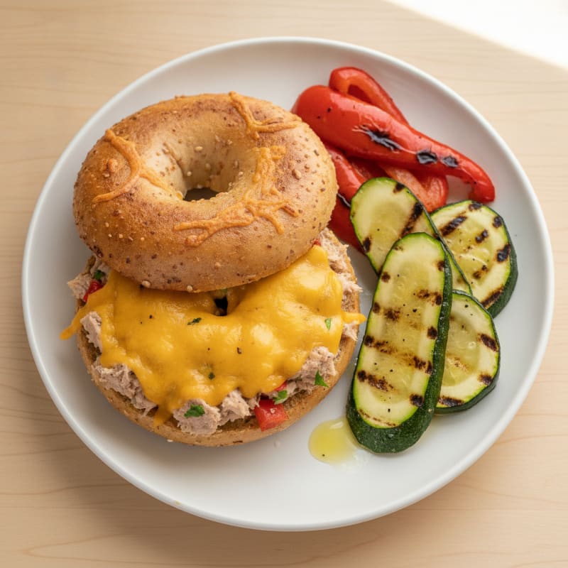 Crispy Tuna Melt with Grilled Veggies