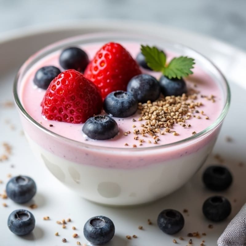 Silky Greek Yogurt Protein Pudding with Berries
