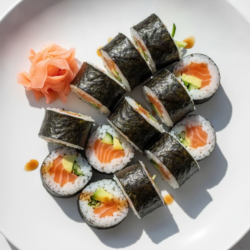 Salmon Avocado Sushi Rolls