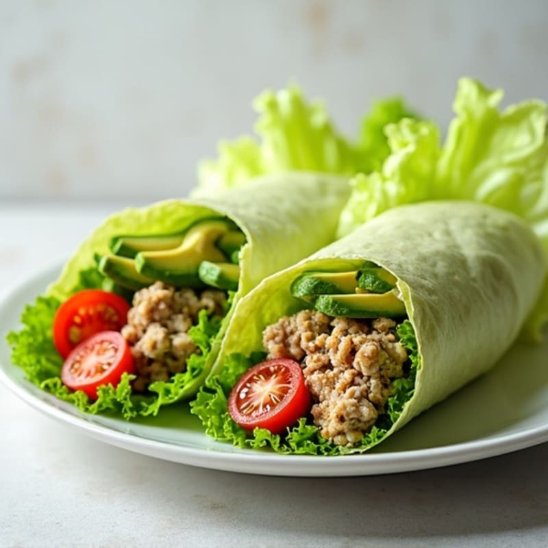 Creamy Avocado Turkey Lettuce Wrap