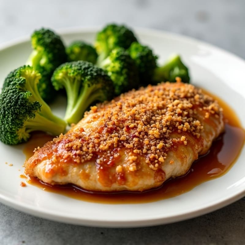 Crispy Teriyaki Chicken with Roasted Broccoli