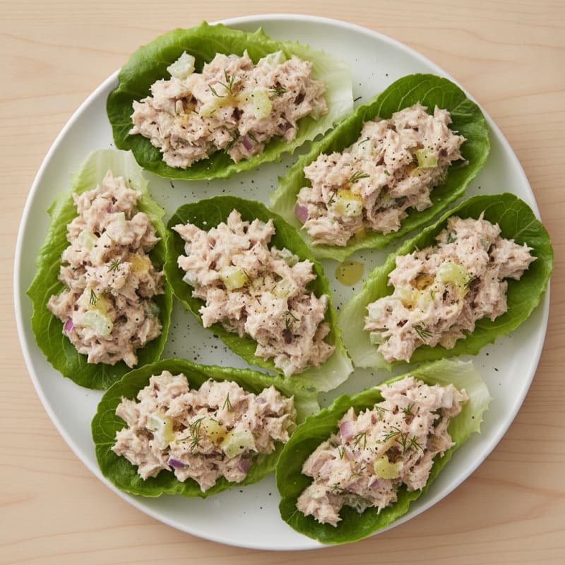 High-Protein Tuna Lettuce Wraps