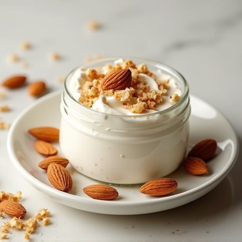 Greek Yogurt with Protein Powder and Almonds