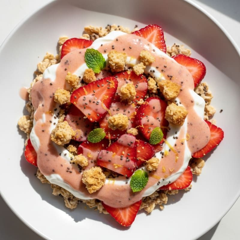 Creamy Strawberry Shortcake Overnight Oats
