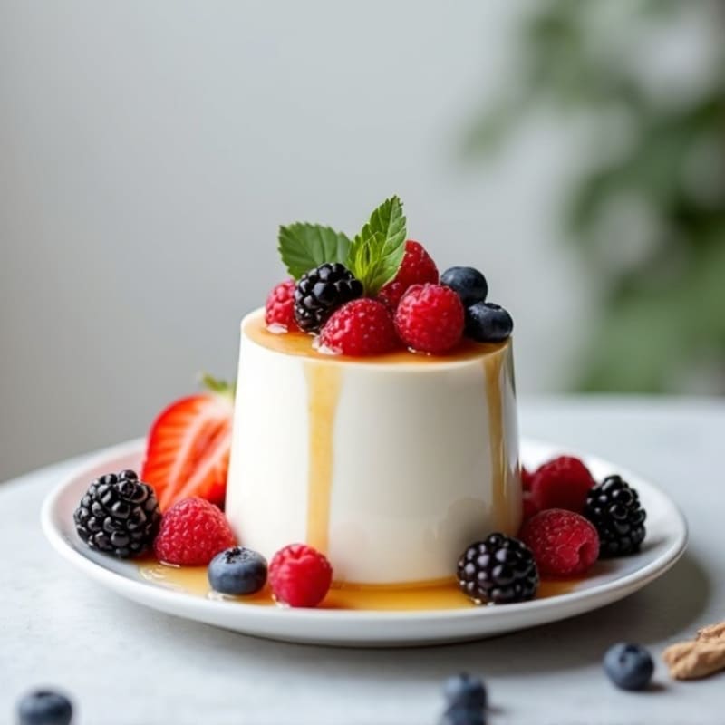 Greek Yogurt Protein Mousse with Mixed Berries