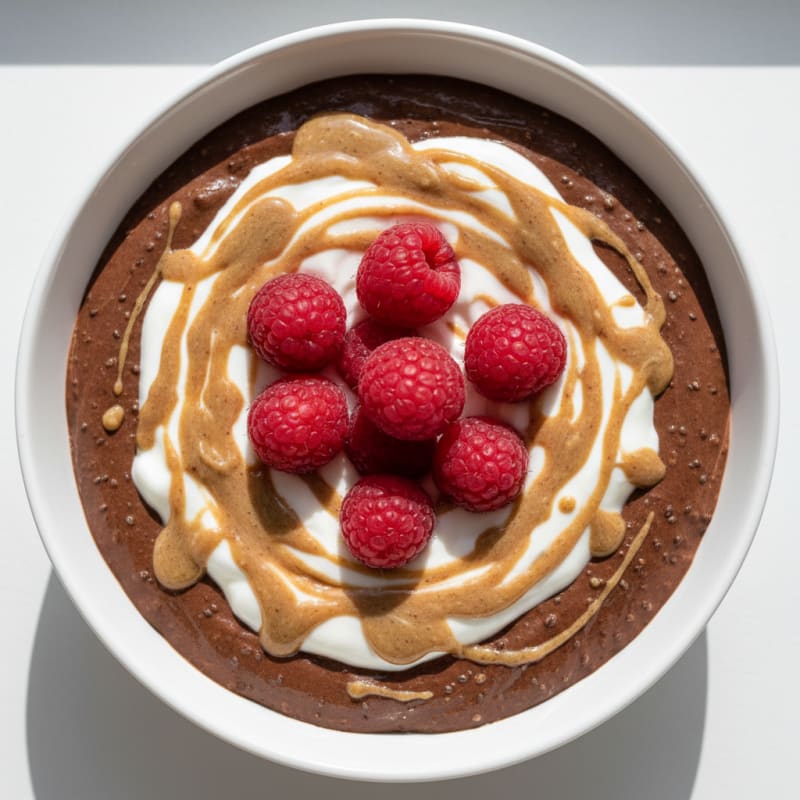 Silky Chocolate Protein Pudding with Greek Yogurt