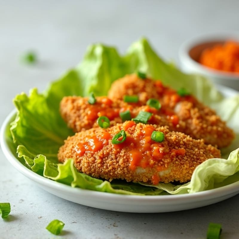 Crispy Buffalo Chicken Lettuce Wrap