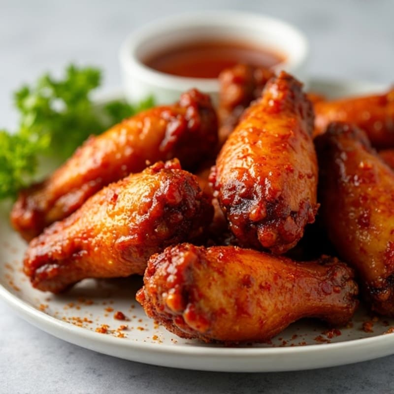 Crispy Roasted Spicy BBQ Chicken Wings