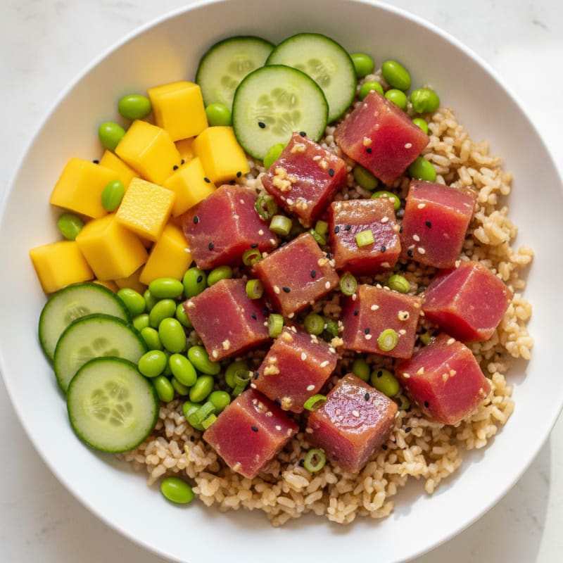 Ahi Tuna Poke Bowl with Mango