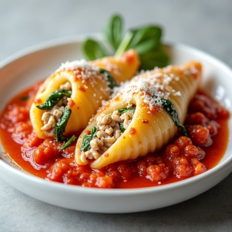 Creamy Ricotta Spinach Stuffed Shells