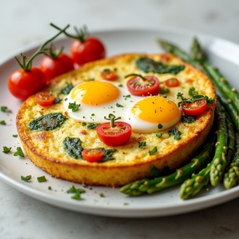 Baked Egg Frittata with Roasted Asparagus and Cherry Tomatoes