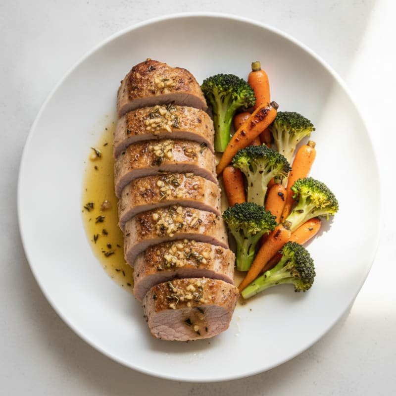 Garlic Herb Roasted Pork Tenderloin