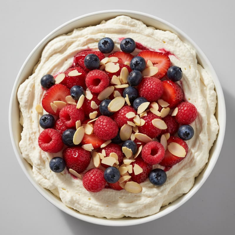 Silky Greek Yogurt Protein Mousse with Mixed Berries