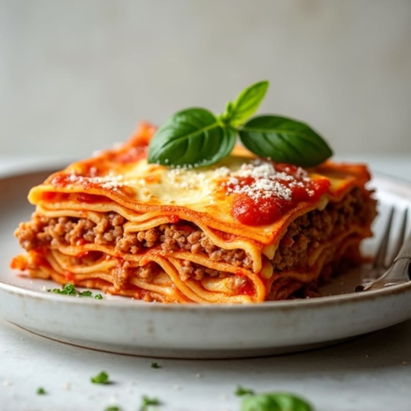 Hearty Whole Wheat Lasagna with Lean Beef and Creamy Ricotta