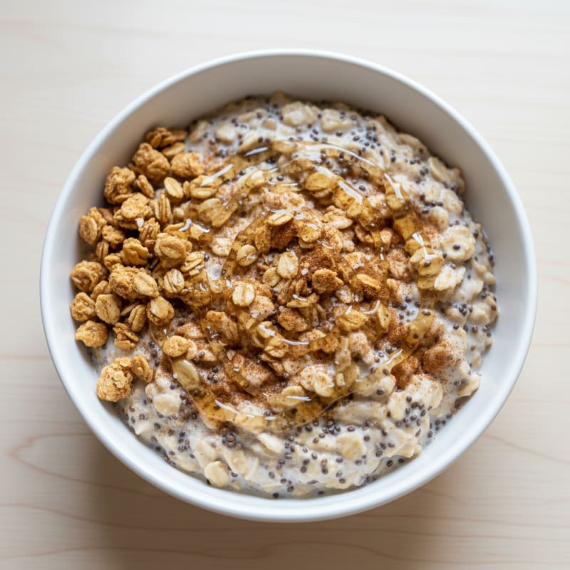 Cinnamon Agave Chia Overnight Oats