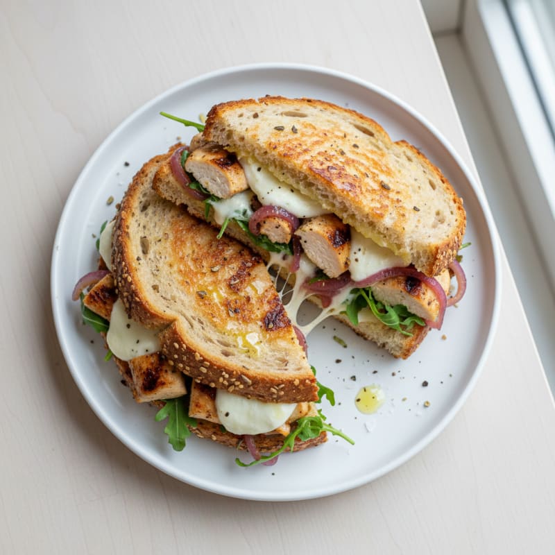 Zesty Grilled Chicken Panini with Caramelized Onions