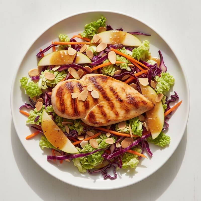 Grilled Chicken Breast with Crunchy Cabbage Slaw