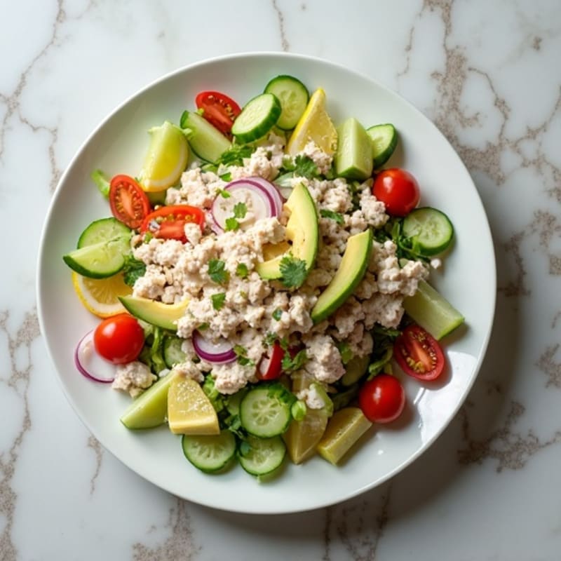 Creamy Greek Yogurt Tuna Salad with Crisp Vegetables