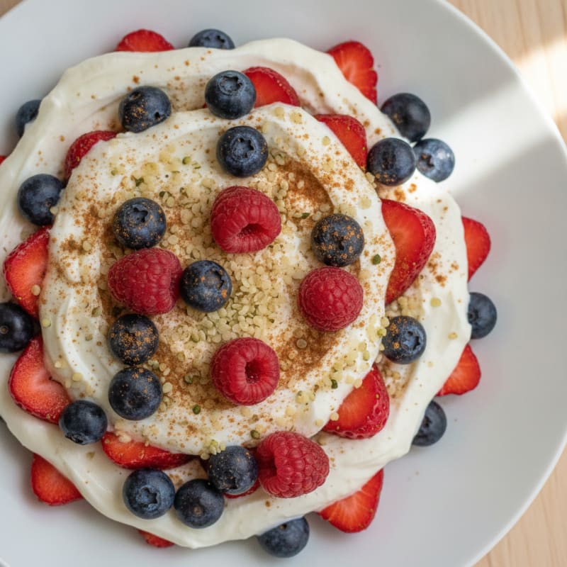 Greek Yogurt Protein Parfait with Mixed Berries