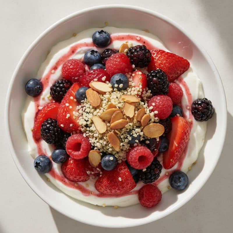 Creamy Greek Yogurt Protein Parfait with Mixed Berries