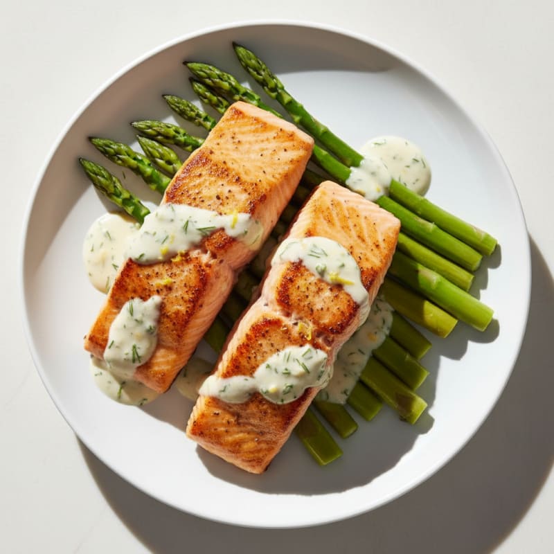 Pan-Seared Salmon with Lemon-Dill Sauce