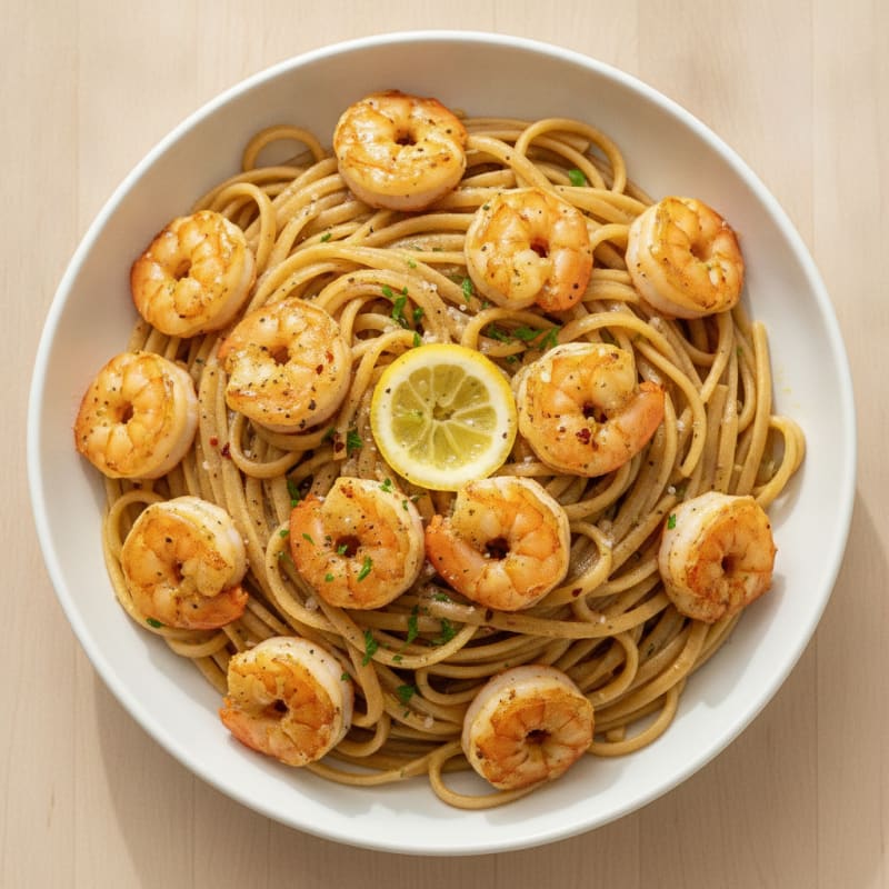 Garlic Butter Shrimp Scampi with Linguine
