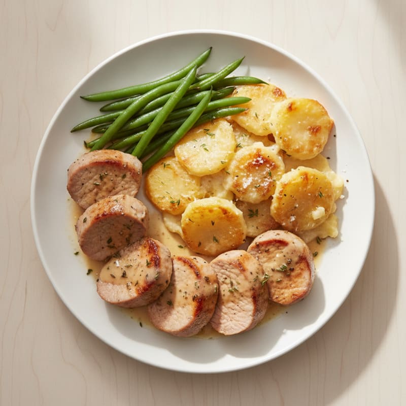 Pork Medallions with Scalloped Potatoes