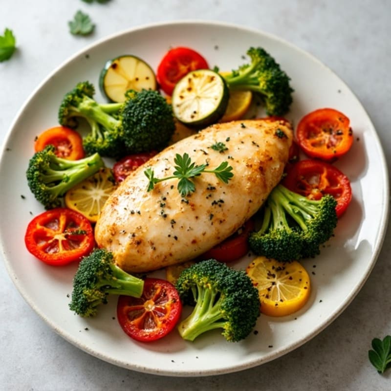 Lemon-Herb Sheet Pan Chicken Breast with Roasted Vegetables