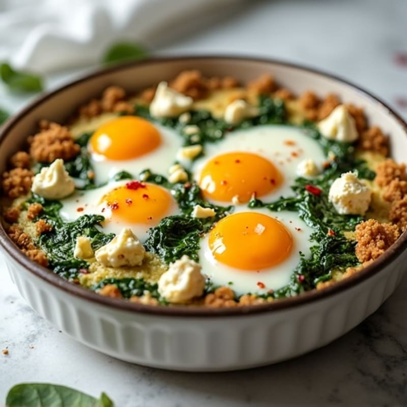 Savory Spinach and Feta Crispy Bake