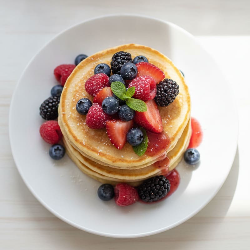 Fruity Protein Pancakes with Berries