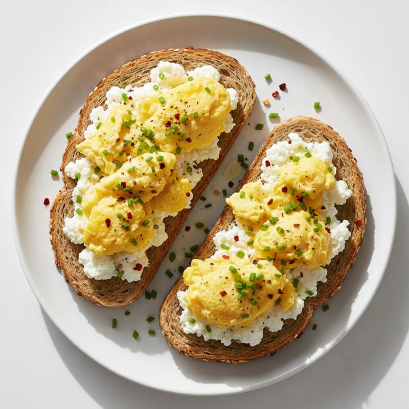 Golden Cottage Cheese Egg Toast