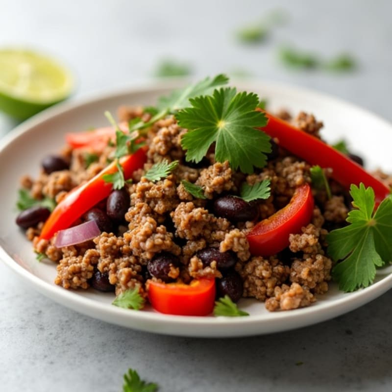 Lean Ground Beef with Zesty Lime and Fresh Cilantro