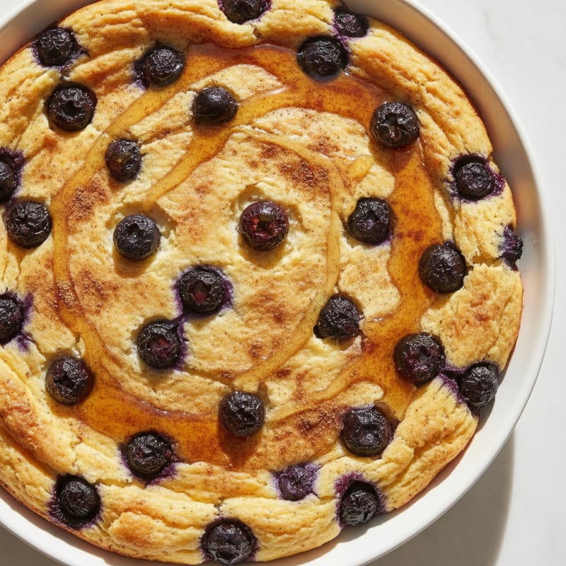 Baked Cottage Cheese with Berries