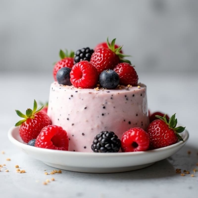 Silky Greek Yogurt Protein Mousse with Berries
