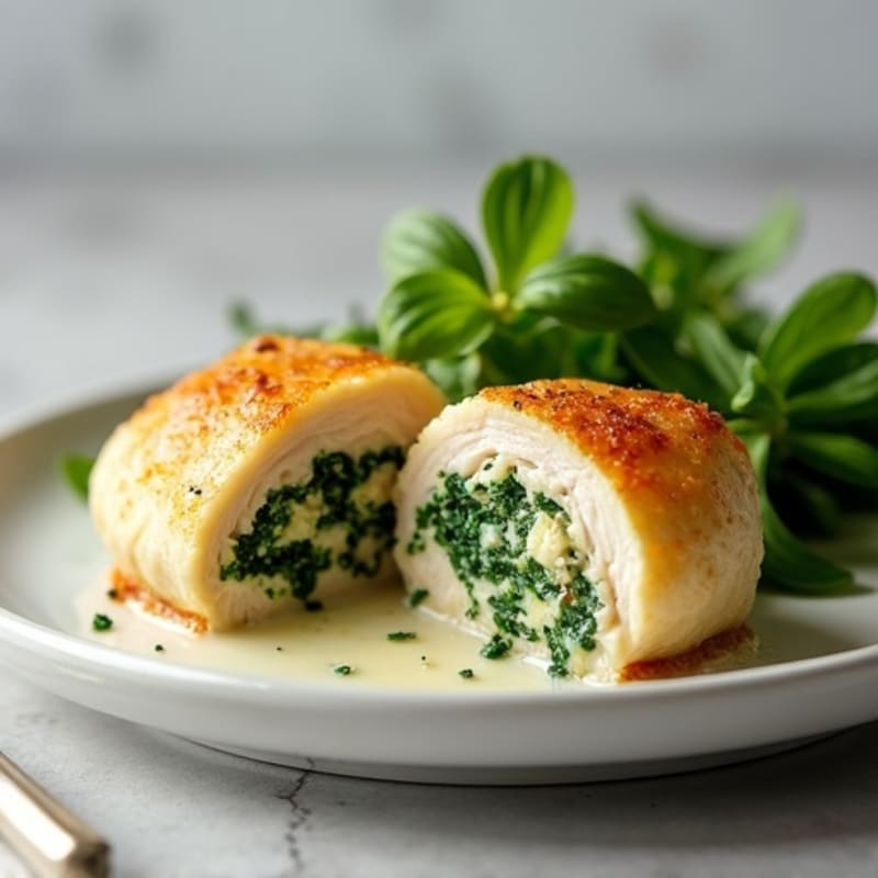 Creamy Spinach Artichoke Stuffed Chicken